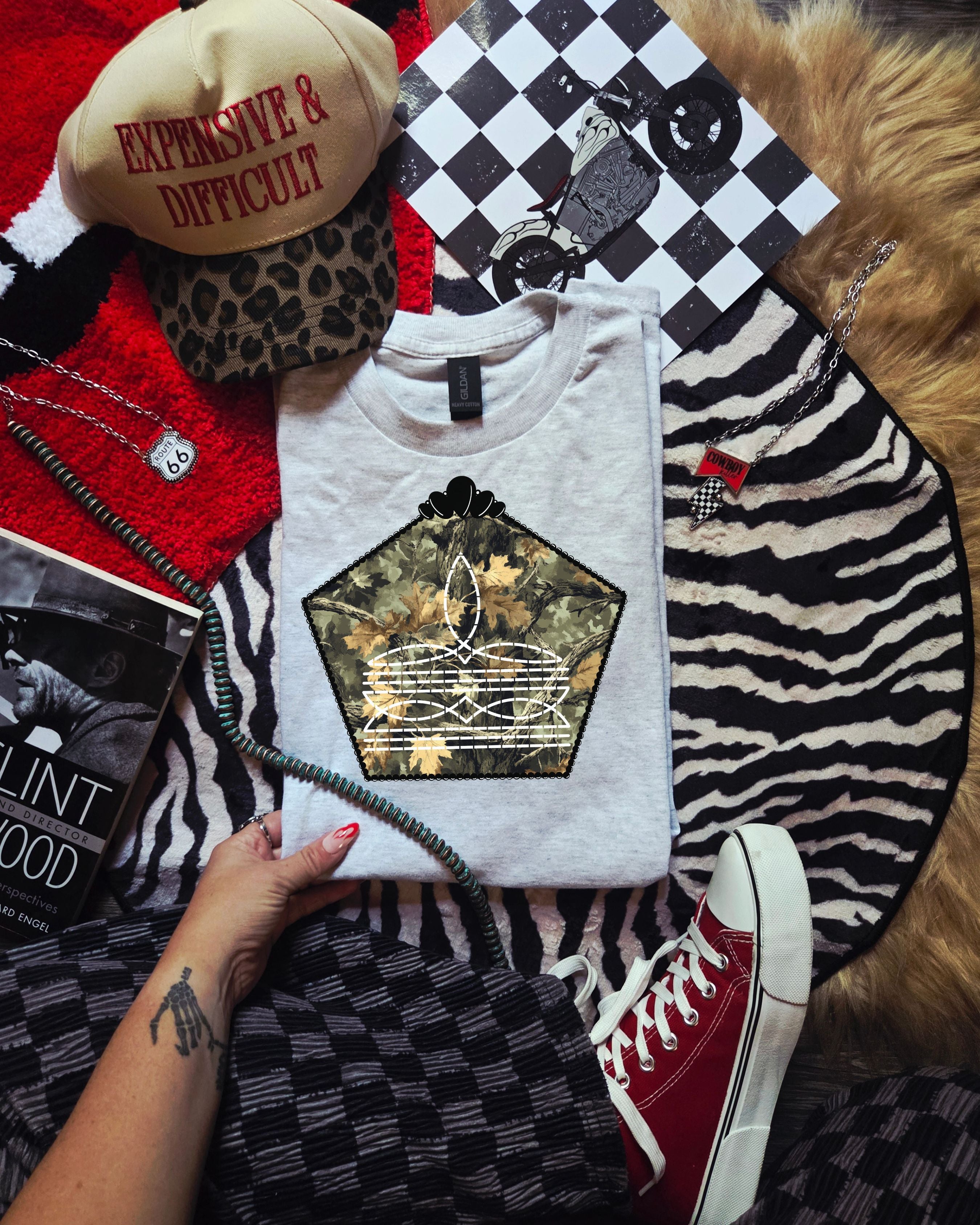 Camo Boot Stitch Tee
